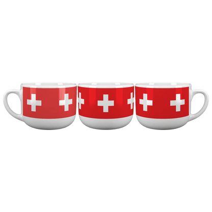 Swiss Flag oversized mug gift idea — perfect Swiss souvenir for coffee lovers