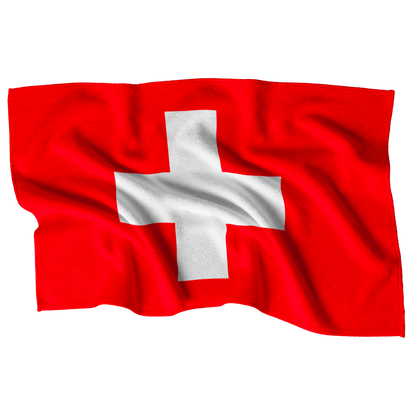 Swiss Flag Rally Towel souvenir gift for sports fans, bold red and white Swiss cross design