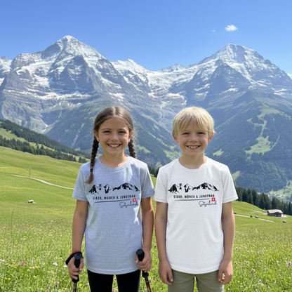 Eiger Mönch Jungfrau kids Switzerland t-shirt,
