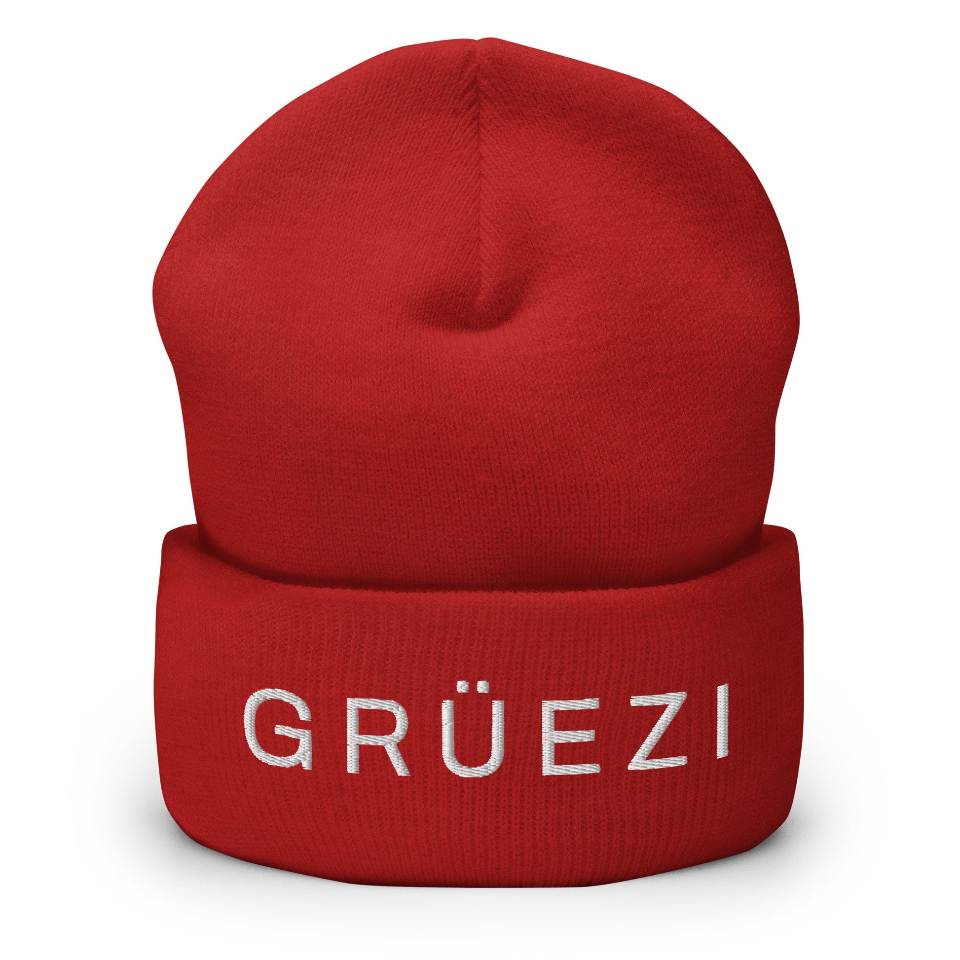 Swiss red Grüezi beanie, perfect for winter and outdoor adventures