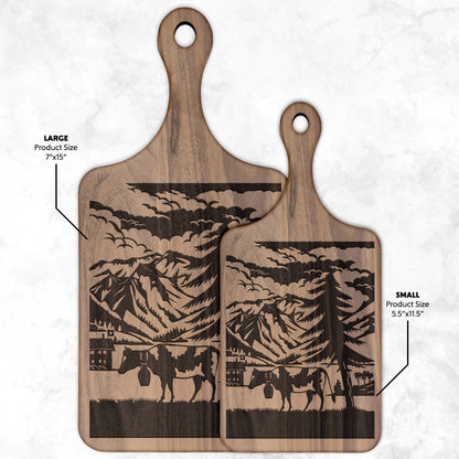 Swiss Cow & Mountain Cutting Board 🐄 Inspired by Elm Sernftal and Glarus Peaks
