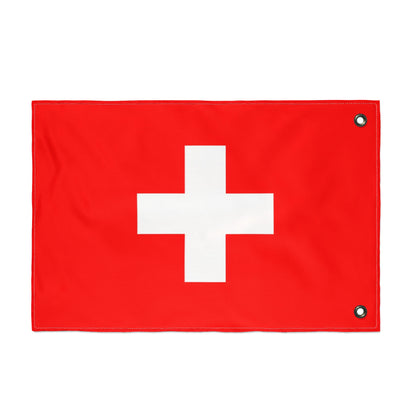 Switzerland flag with reinforced grommets, perfect for August 1st National Day and Swiss sports events
