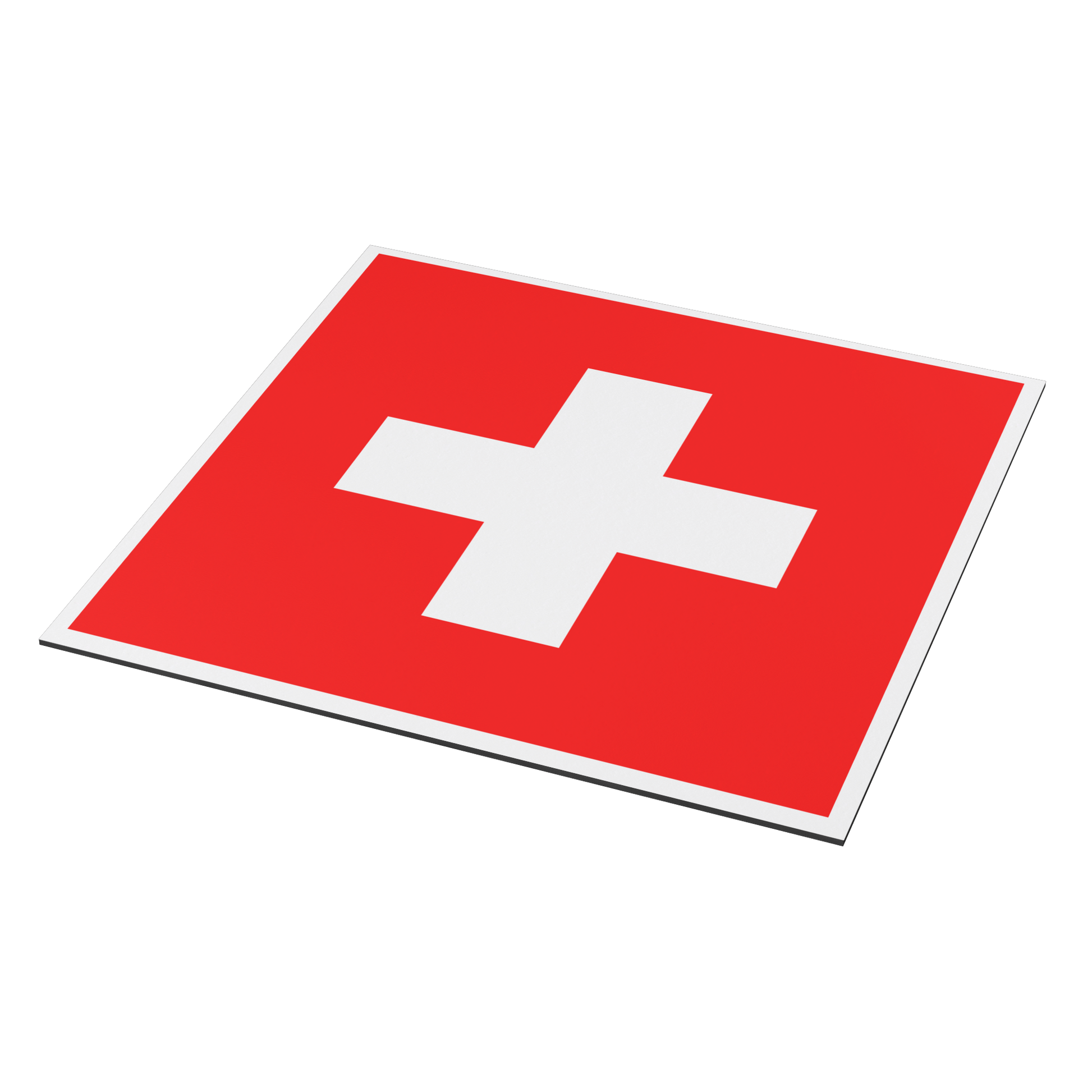 Weather-resistant Swiss flag car magnet, small and large sizes