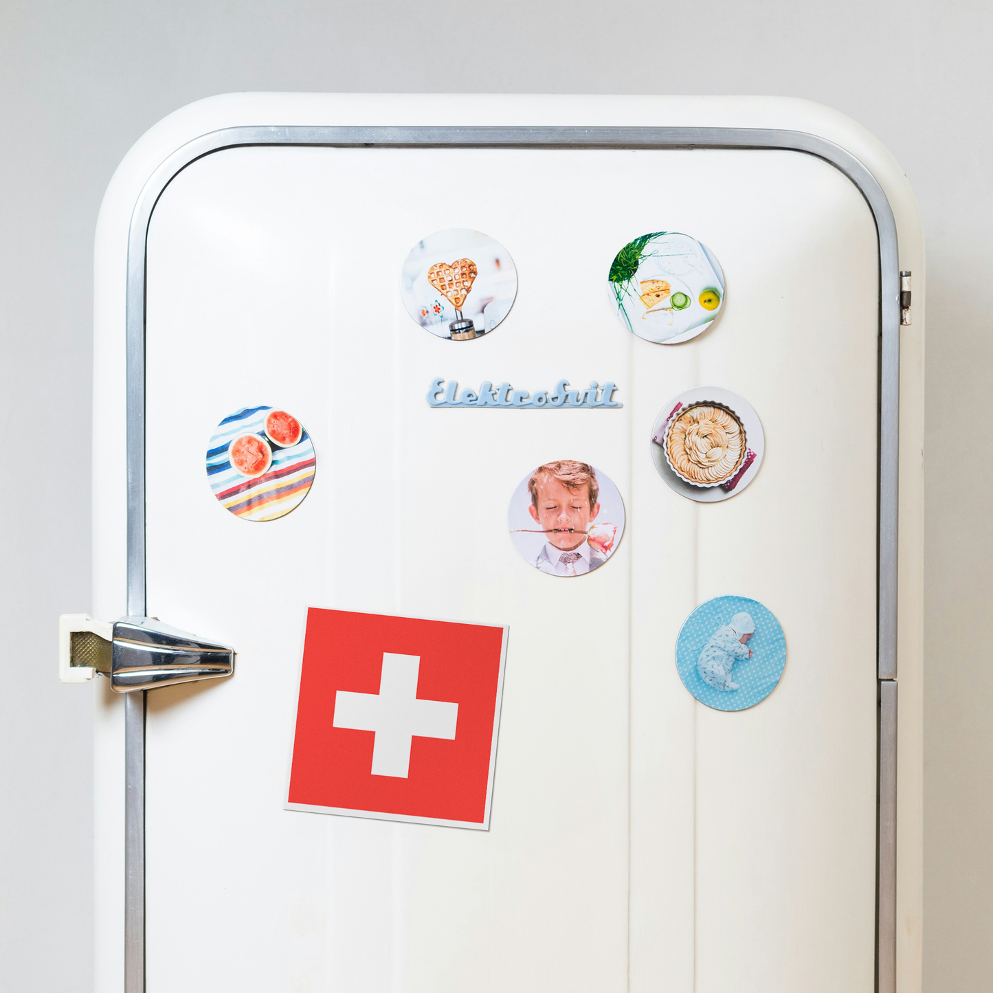 Swiss cross car magnet – professionally printed, all-weather