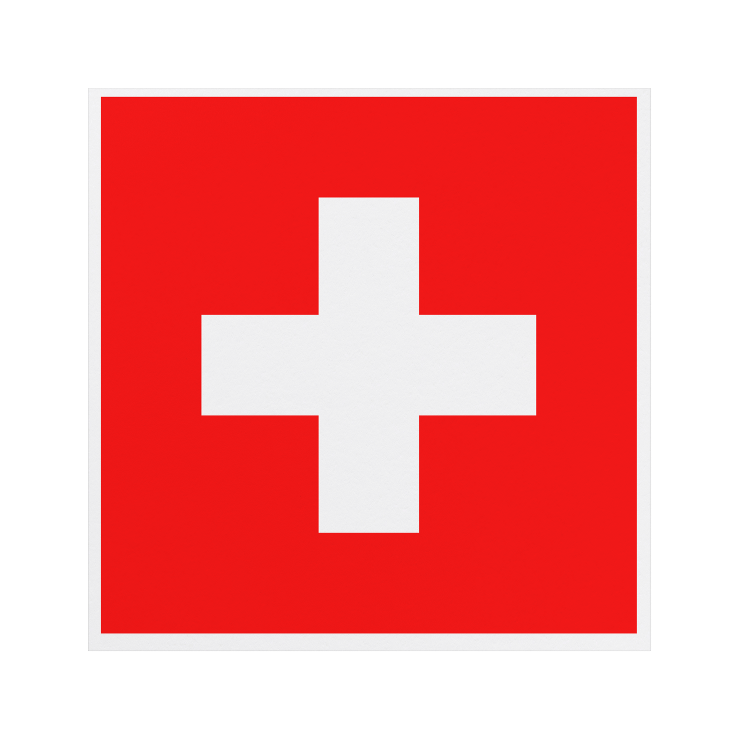 Switzerland flag car magnet – red and white Swiss cross design
