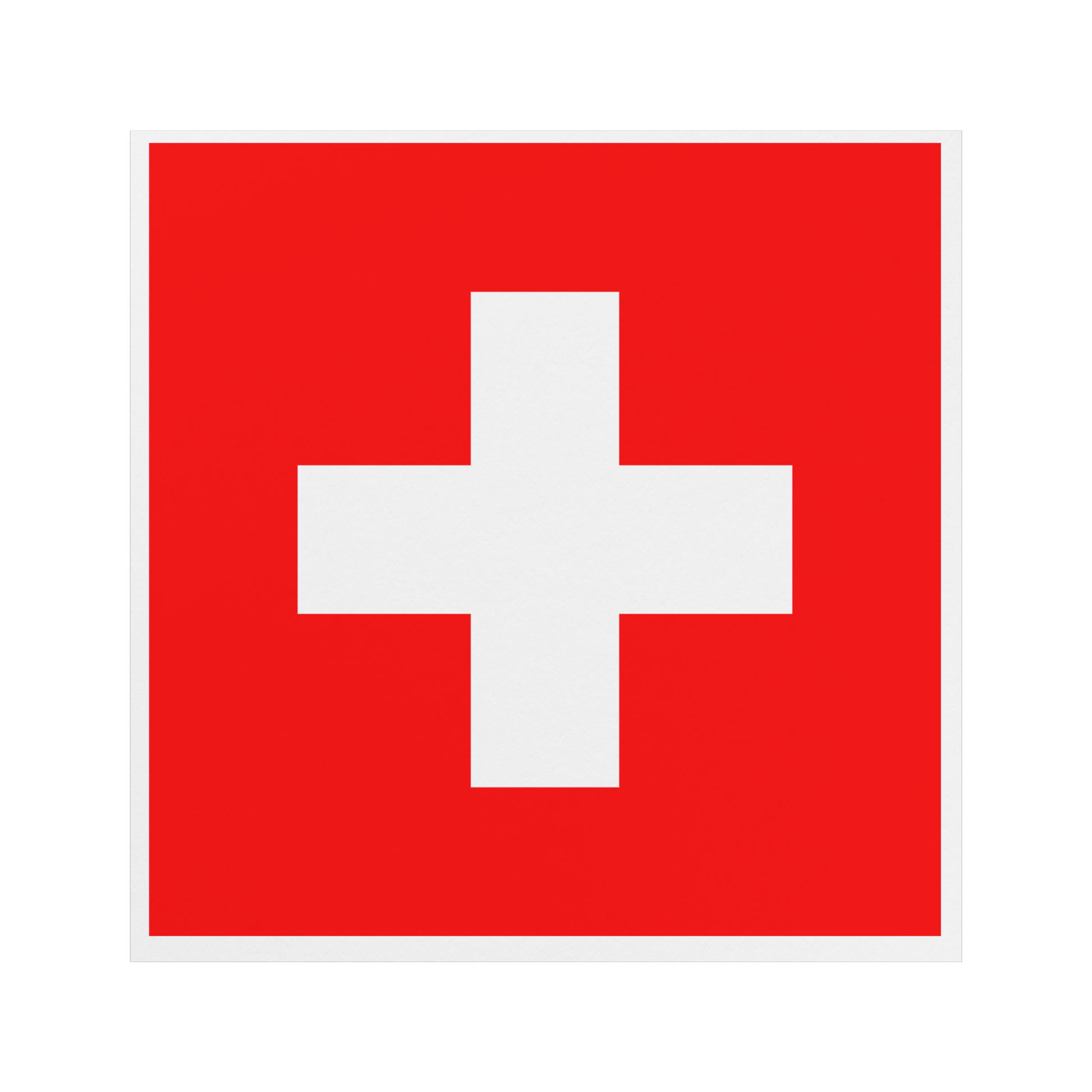 Switzerland flag car magnet – red and white Swiss cross design
