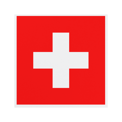 Switzerland flag car magnet – red and white Swiss cross design