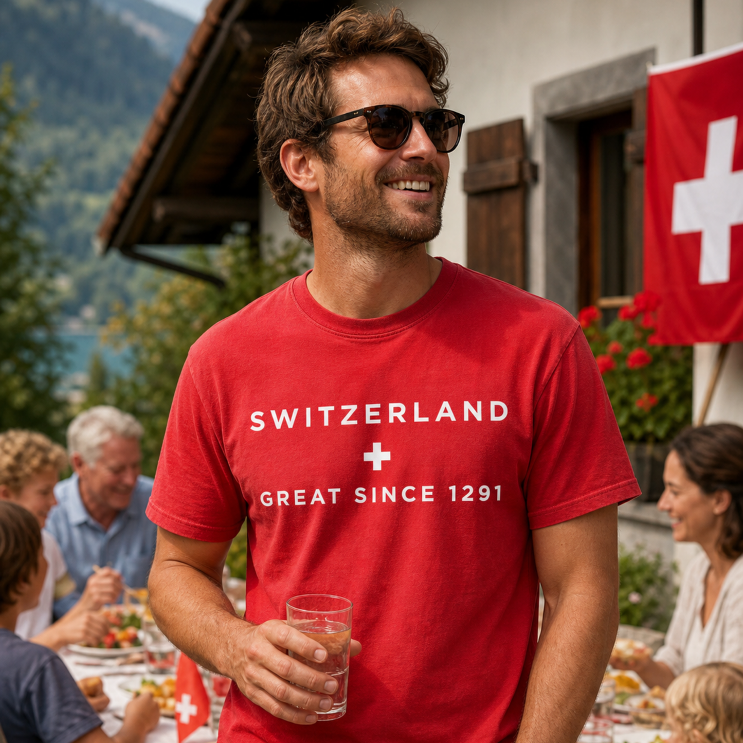 Switzerland Great Since 1291 red Comfort Colors garment-dyed heavyweight t-shirt lifestyle 
