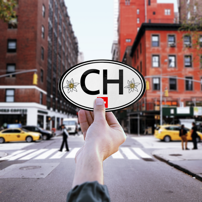 Edelweiss CH sticker for car, laptop, or water bottle