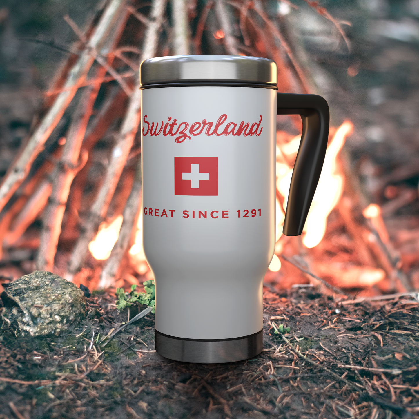 14oz Switzerland Since 1291 tumbler — Alpine heritage souvenir mug, hot and cold insulated
