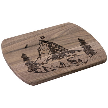 Rustic Matterhorn cutting board, perfect for Swiss-themed kitchen decor
