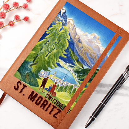 Swiss Alps Travel Journal - 200 Lined Pages with Ribbon Bookmark