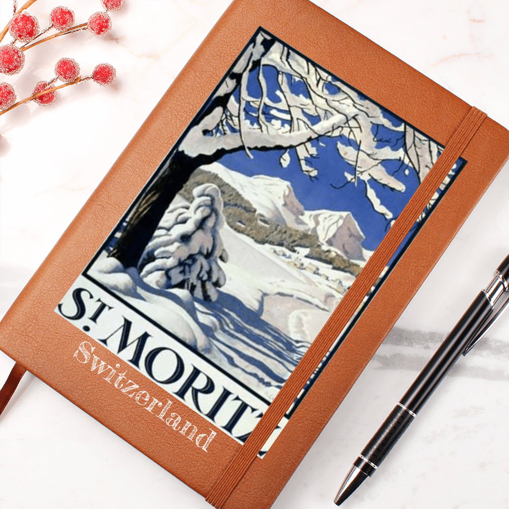 St. Moritz Leather Journal - Side view showing thickness and durability