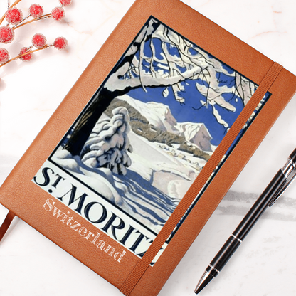 St. Moritz Leather Journal - Side view showing thickness and durability