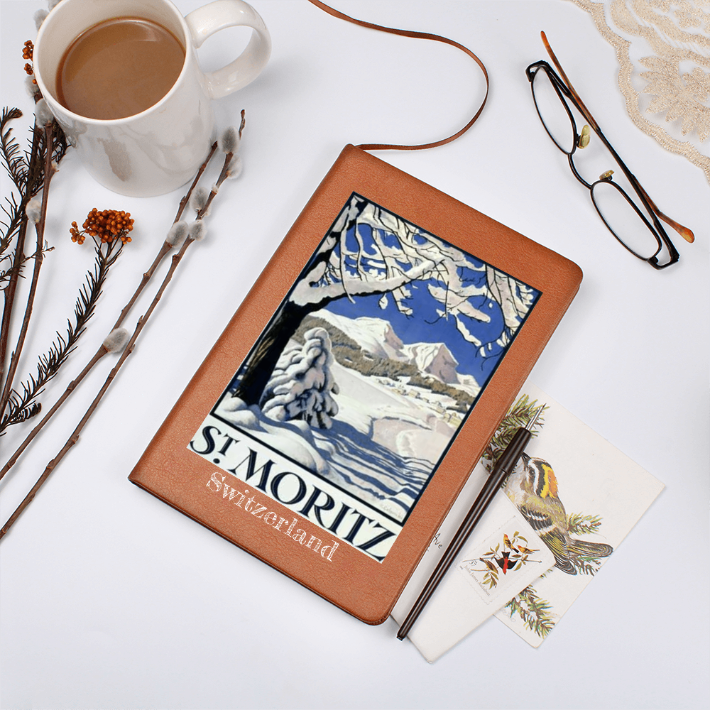 St. Moritz Leather Journal - Premium quality notebook for travelers