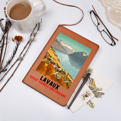 Lavaux Switzerland Leather Journal - Compact travel-friendly size with elegant Swiss design