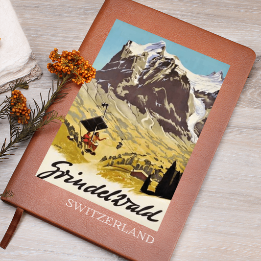 Vintage Switzerland journal inspired by the Swiss Alps and Grindelwald