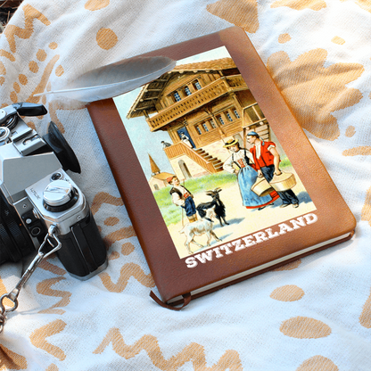 Vintage Swiss travel journal gift idea