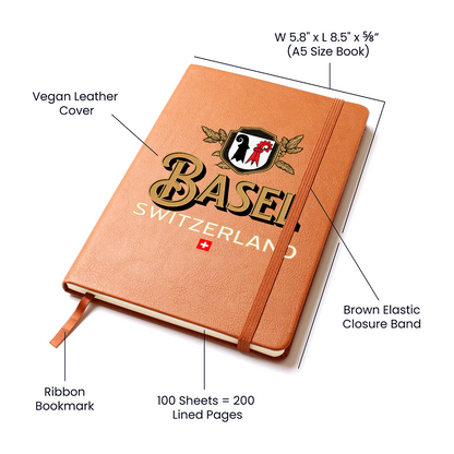 Basel Switzerland journal with crest perfect for writing and gifting