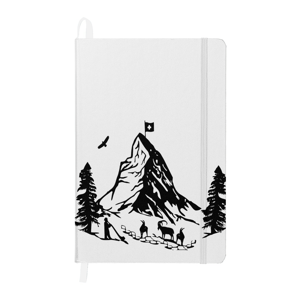 Swiss Matterhorn hardcover journal papercut alpine graphic design