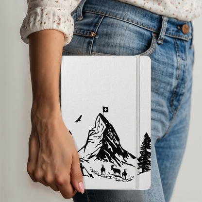 Elegant hardcover notebook with iconic Matterhorn mountain artwork