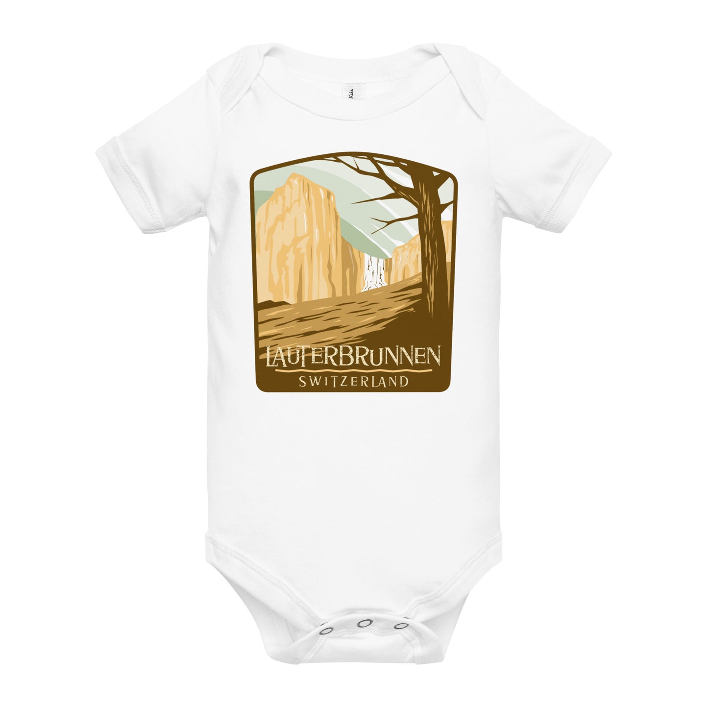 Lauterbrunnen Switzerland unisex babysuit