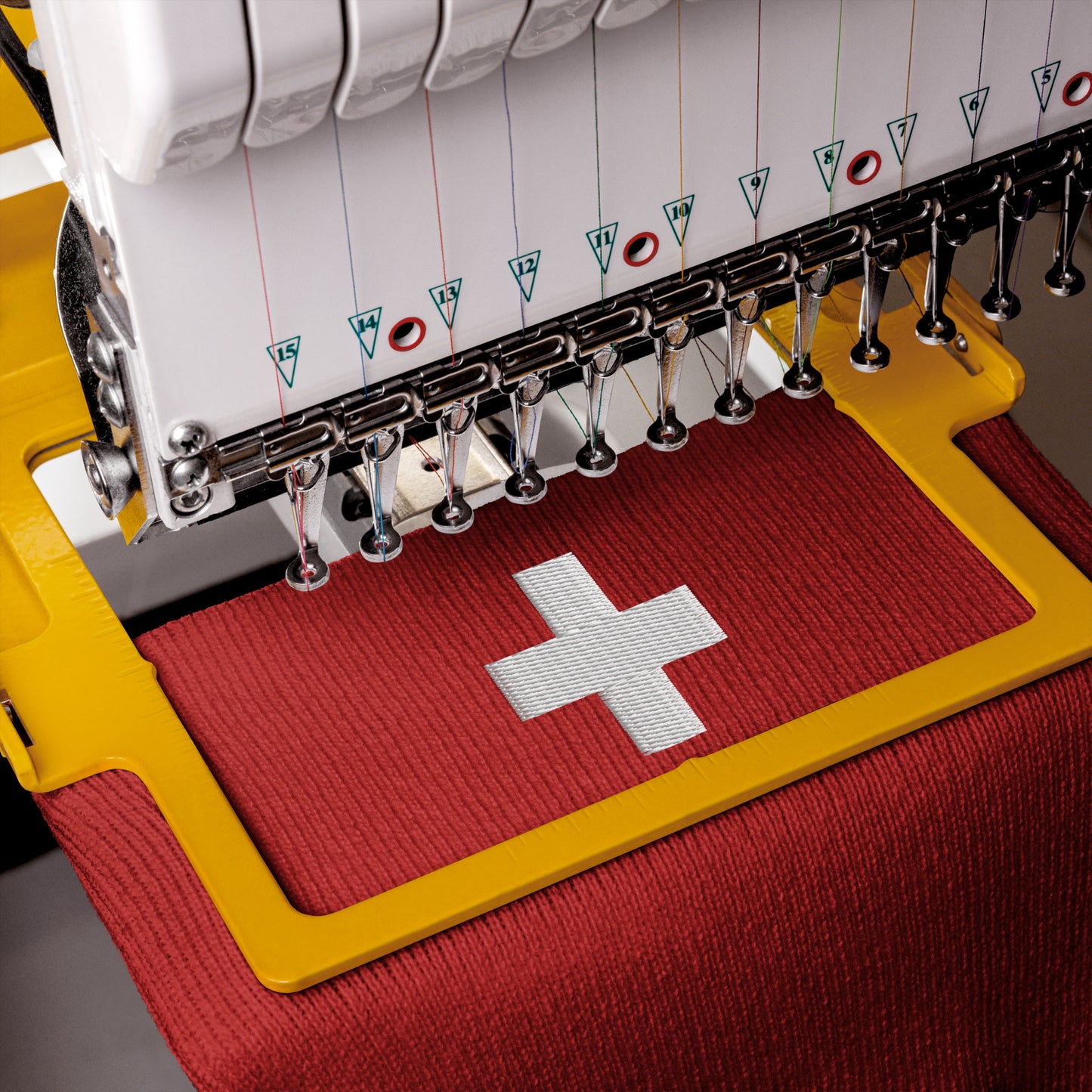🎄 Red Swiss Flag Embroidered Beanie – Festive Gift for Travel & Nature Fans