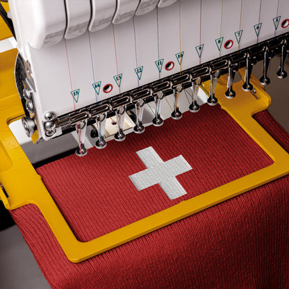 🎄 Red Swiss Flag Embroidered Beanie – Festive Gift for Travel & Nature Fans