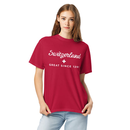 Switzerland Great Since 1291 red unisex t-shirt - Swiss souvenir gift
