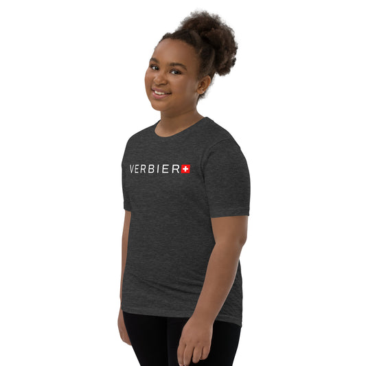 Minimalist black Verbier Switzerland t-shirt for kids